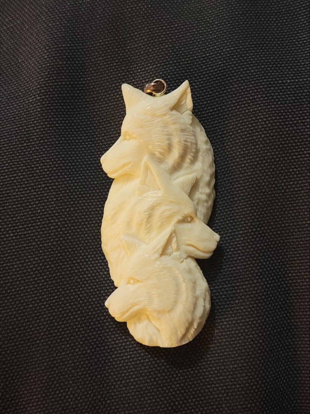 Bone Wolf Pendant